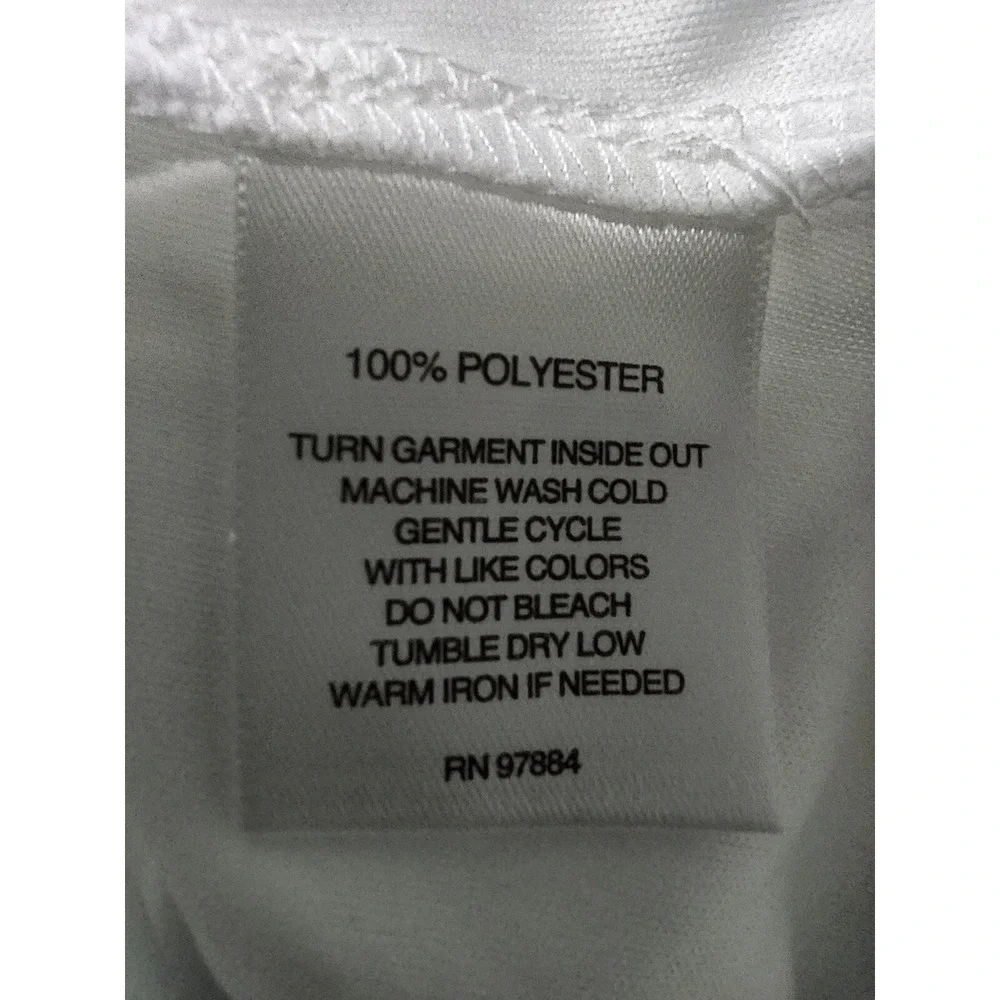 Valerie Stevens Shirt Women's Size Medium Long Sleeve Lined Holiday Glitz  White